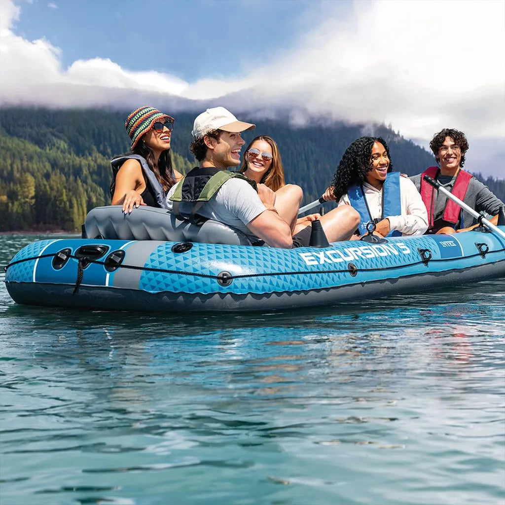 Intex Excursion 5 Schlauchboot Set mit Paddeln & Pumpe